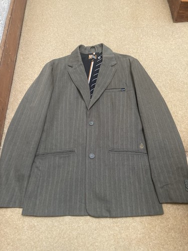 Volcom pinstripe brown blazer - pinstripe,