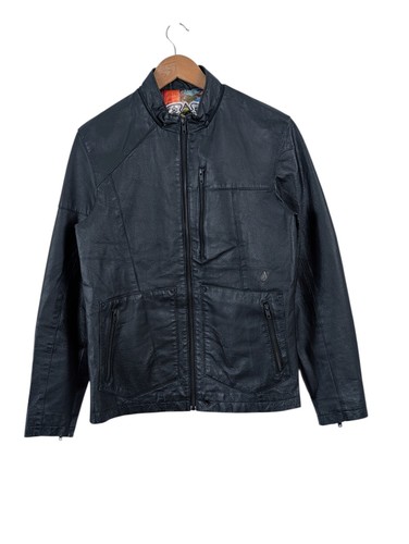 Volcom leather jacket - leather, mens